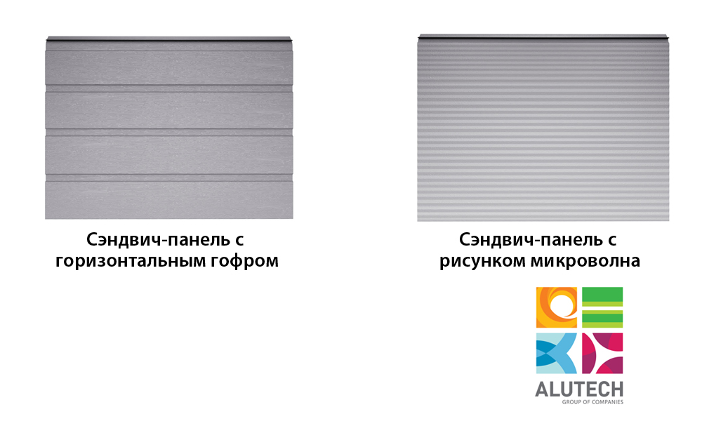 Типы панелей, используемых в воротах серии ProPlus от «Алютех»